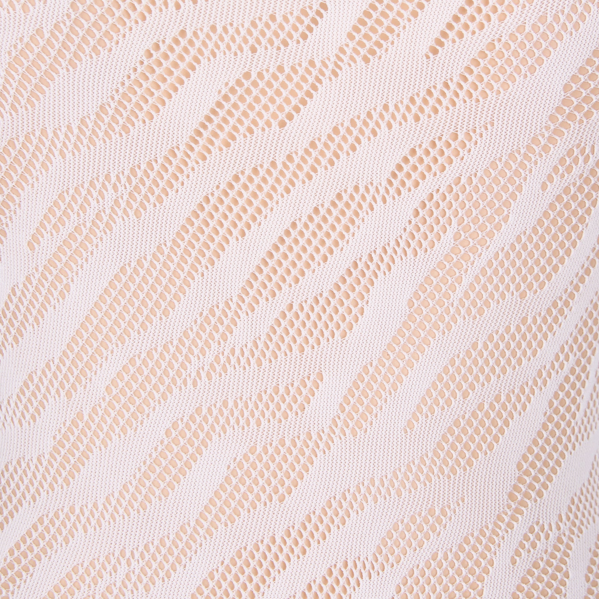Oh Yeah - White Zebra Print Fishnet Long Sleeve Bodysuit - Glows in the Dark