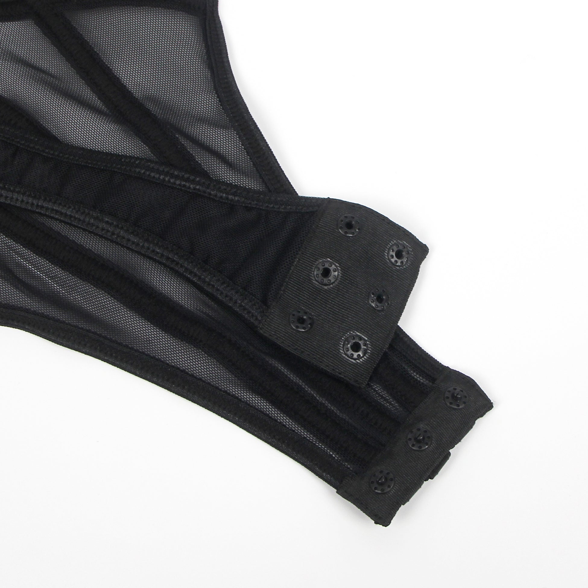 Oh Yeah - Bodysuit with Sheer Panels and Choker with Chains
