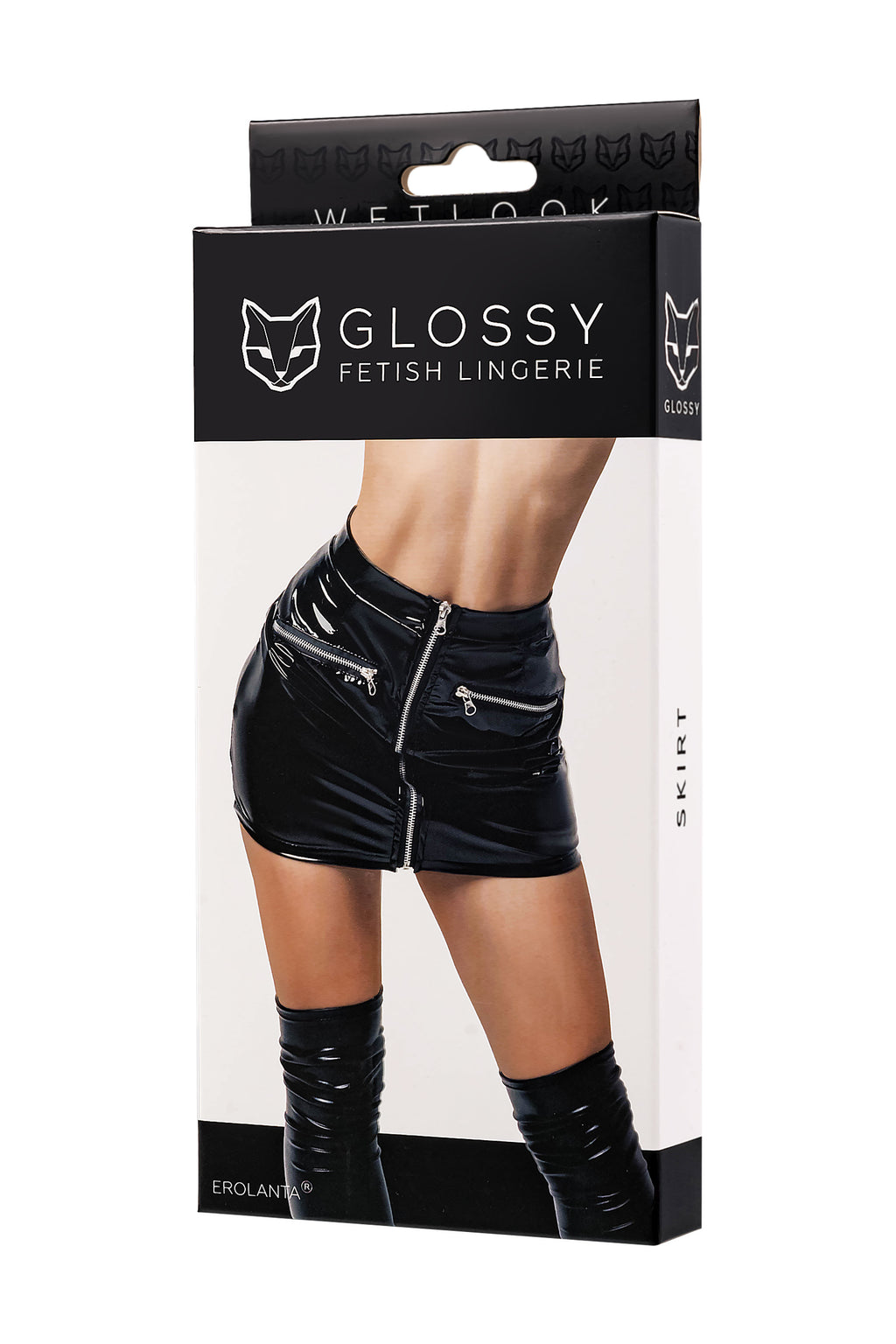 Glossy - Gonna Effetto WetLook con Cerniera