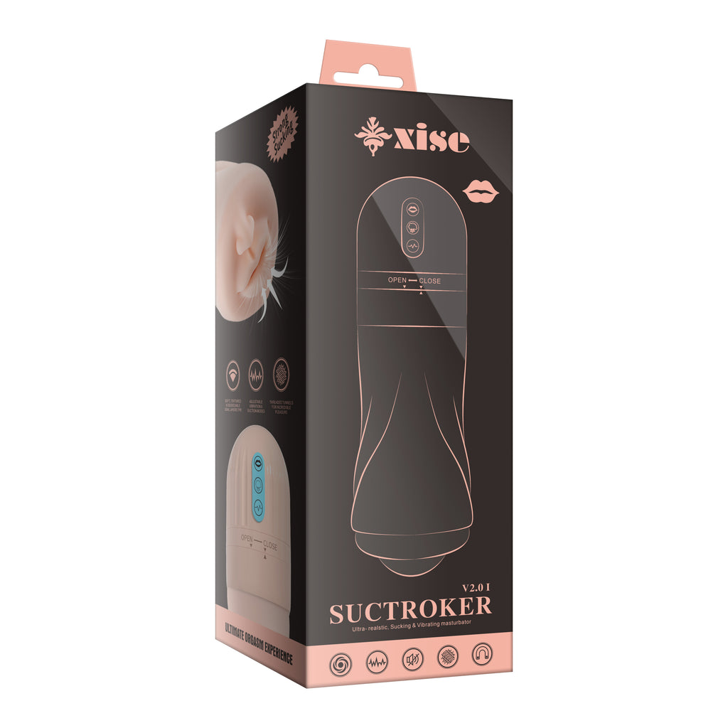 Xise - Suctroker V2 I - Realistic Mouth Masturbator with Suction and Vibrating Function