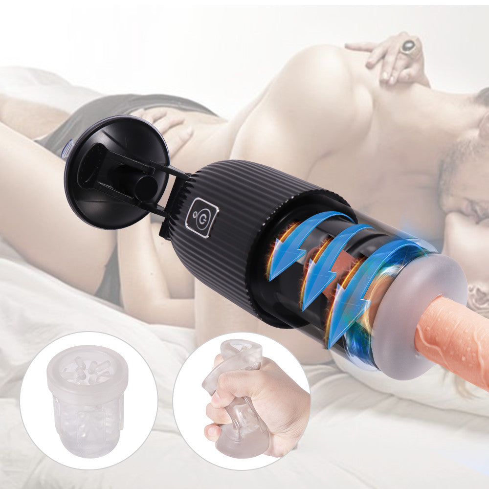 Xise - Neutral Masturbator with Suction Cup Rotating and Vibrating Function with Sexy Voice