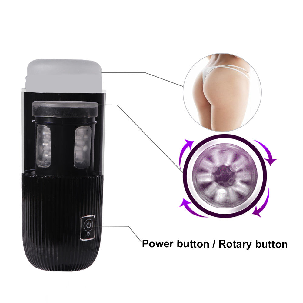 Xise - Neutral Masturbator with Suction Cup Rotating and Vibrating Function with Sexy Voice