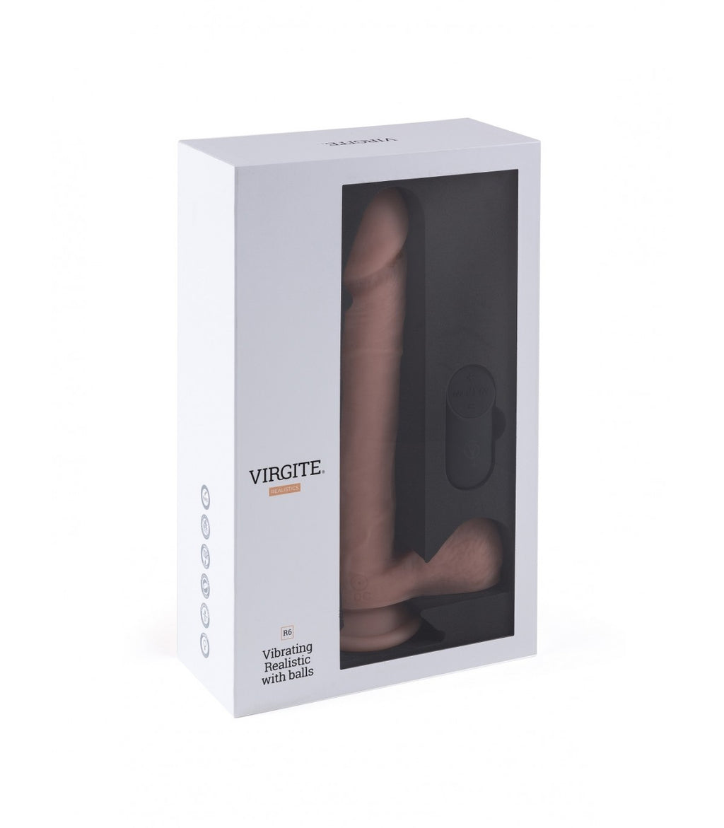 Realistic Vibrator R6" 24.5 cm with Remote Control"