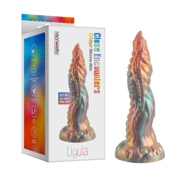 VSC Novelty - Dildo in silicone multicolore con glitter a forma di tentacolo - Ligula