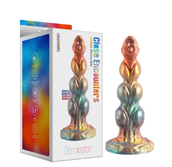VSC Novelty - Dildo in Silicone Multicolore con Glitter - Dominator