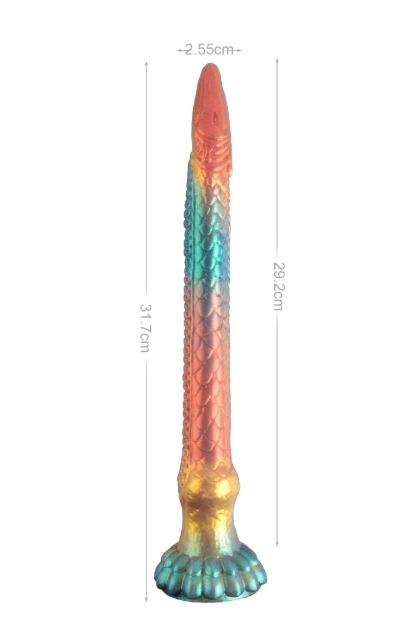 VSC Novità - Dildo XL in Silicone Multicolore con Glitter - Anaconda