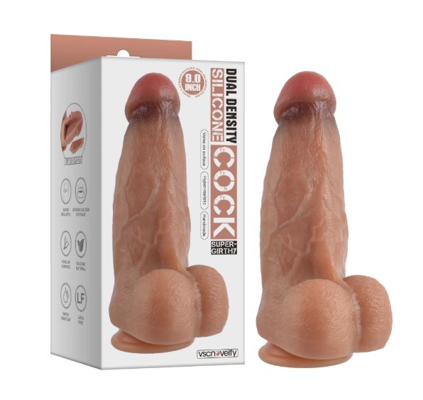 VSC Novelty - Dildo a Doppio Strato in Silicone - 22,8 cm