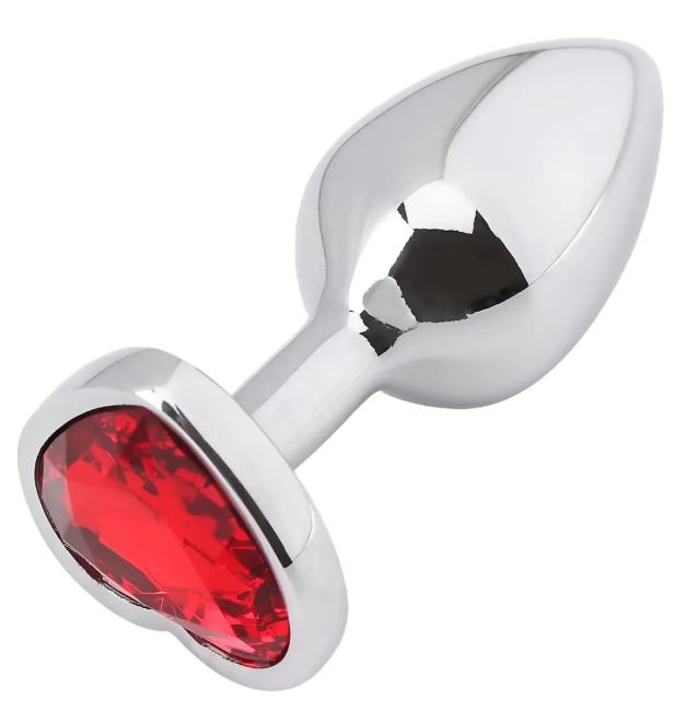 VSC Novelty - Red Heart Jewel Butt Plug - M