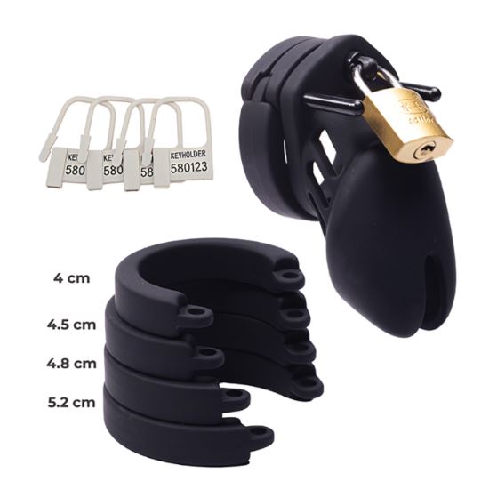 Fantasy Toys - Silicone Chastity Belt - Black