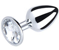 Fantasy Toys - Anal Plug Metallo con Gioiello Argento - M
