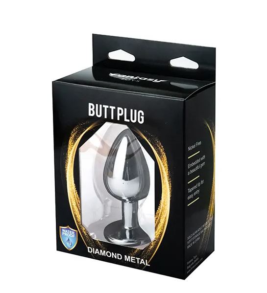 Fantasy Toys - Metal Plug with Red Jewel - L