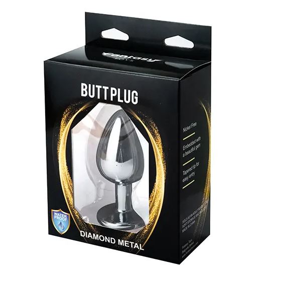Fantasy Toys - Metal Plug with Silver Jewel - L