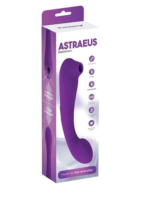 Fantasy Toys - Double Vibrator - G-Spot and Clitoris Sucker - Astraeus