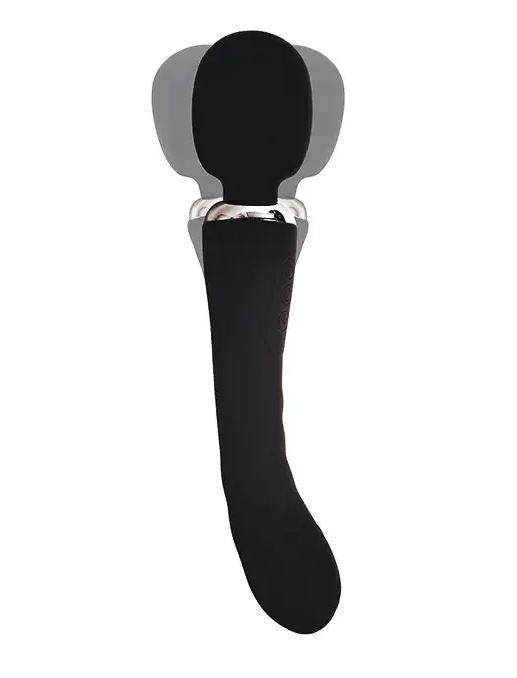 Fantasy Toys - 2 in 1 Vibrator Wand and G-Spot - Black - Pontus