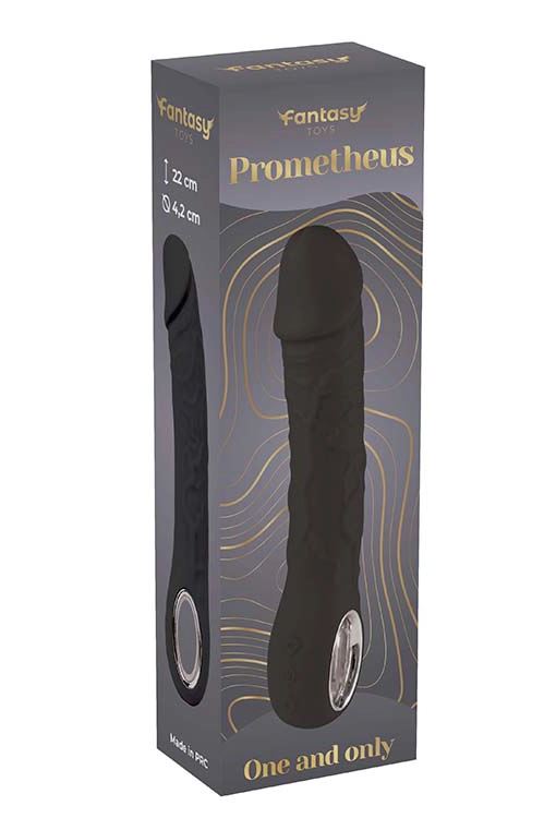 Fantasy Toys - Realistic Heatable G-Spot Vibrator - Black - Prometheus