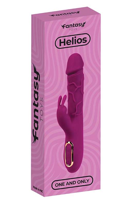 Fantasy Toys - Realistic Heated Rabbit Vibrator - Purple - Helios