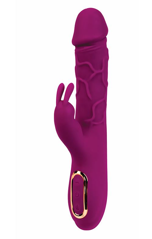 Fantasy Toys - Realistic Heated Rabbit Vibrator - Purple - Helios