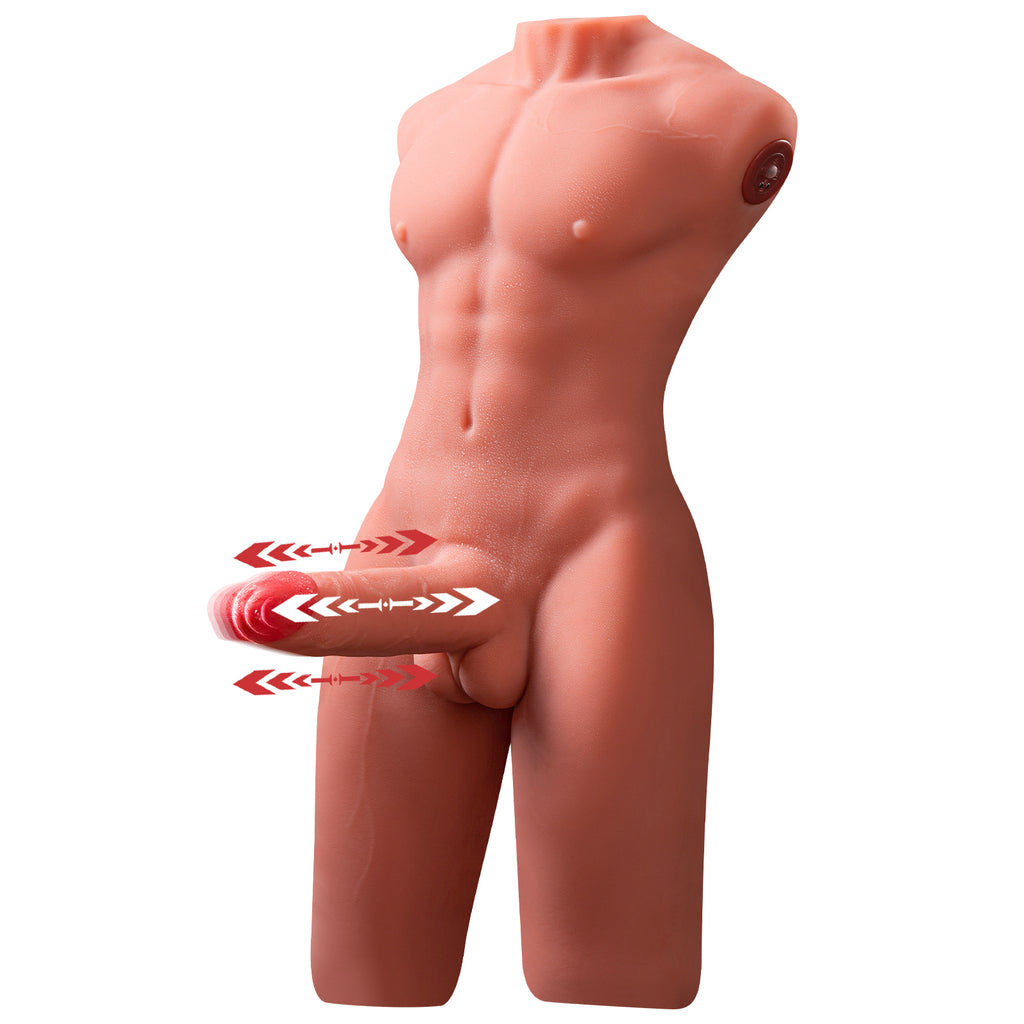 Xise - Jason - Full Torso with Thrusting and Vibrating Dildo - 6.7"
