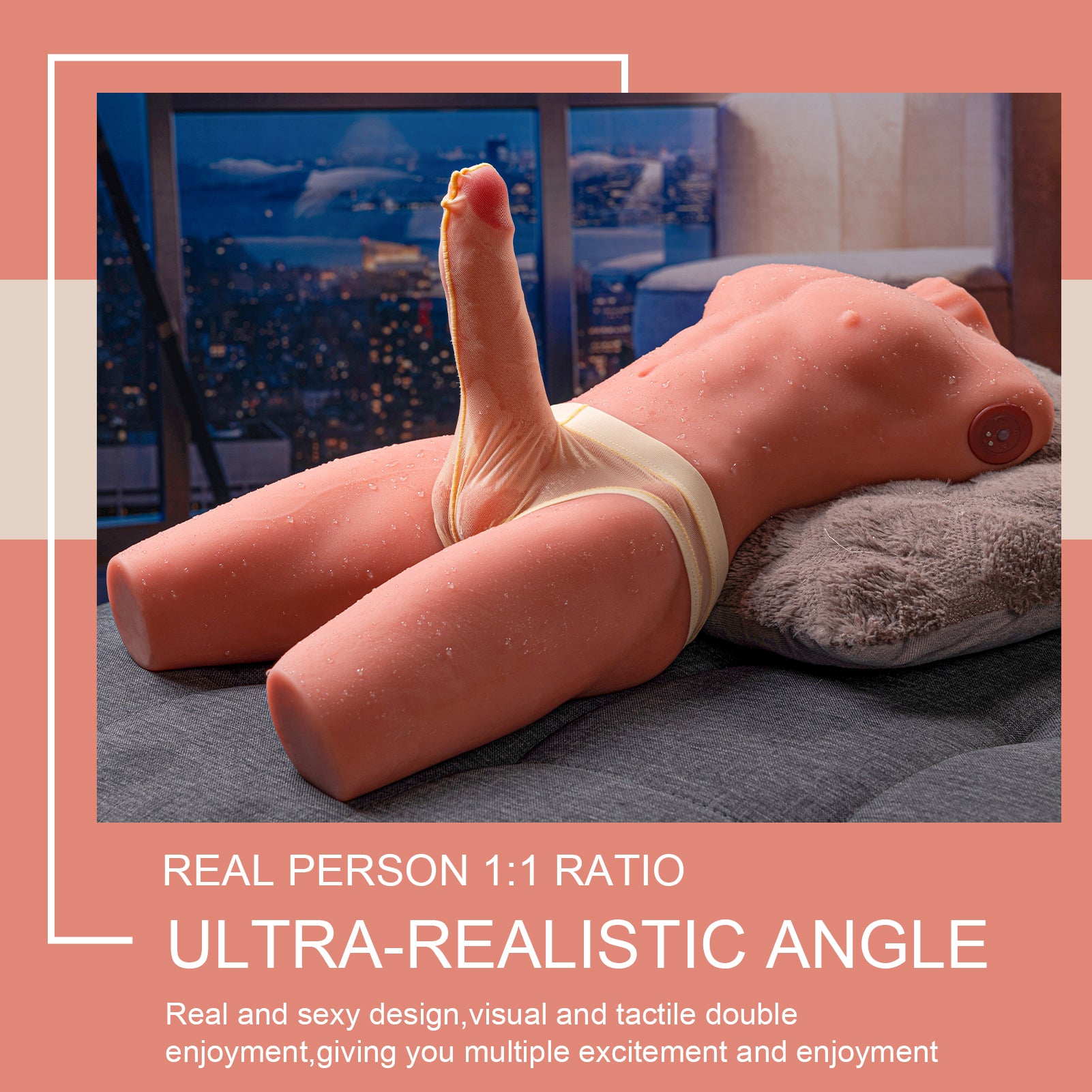 Xise - Jason - Full Torso with Thrusting and Vibrating Dildo - 6.7"