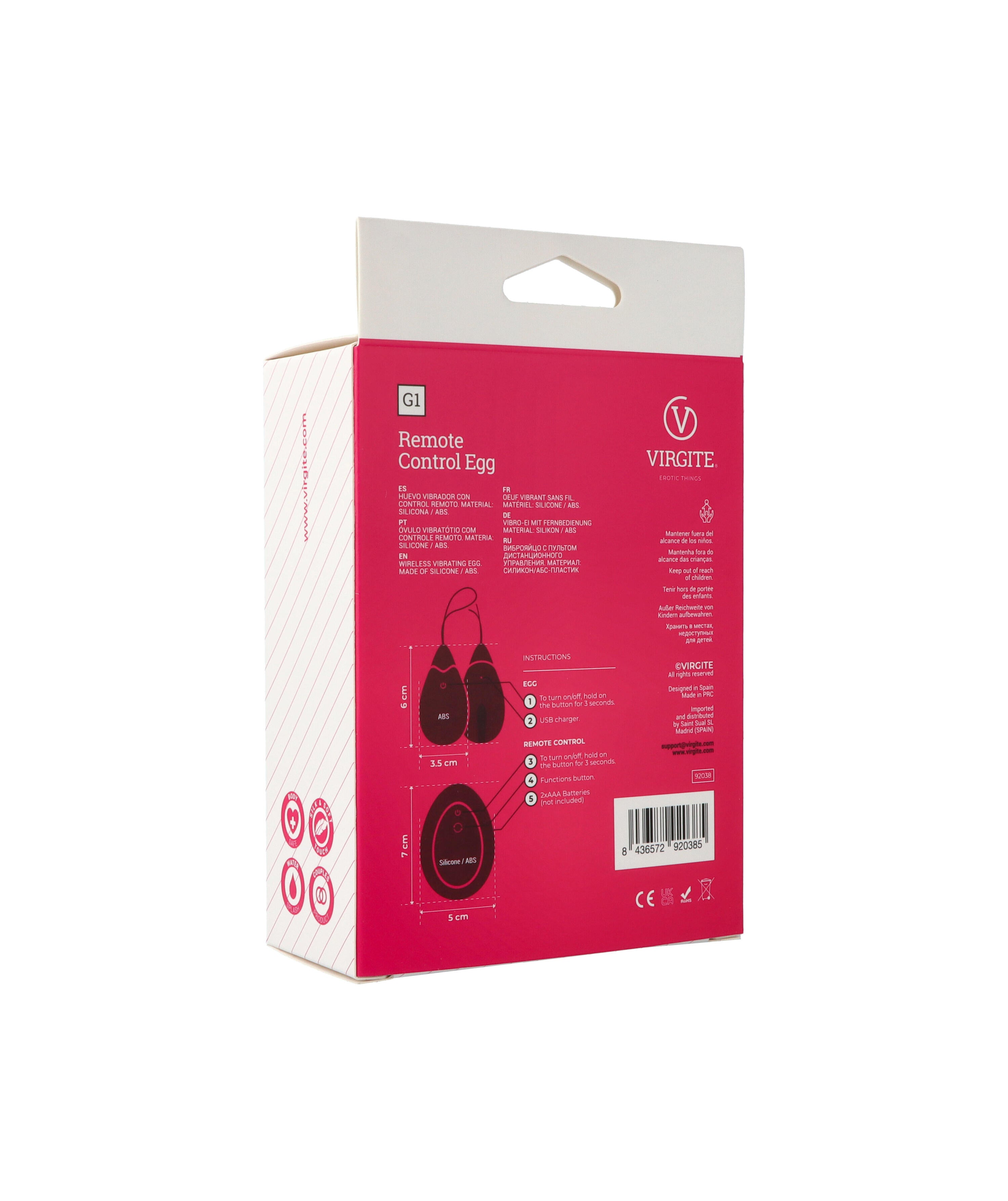 G1 RECHARGEABLE PINK EGG WITH REMOTE CONTROL