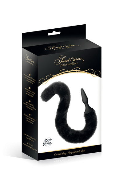 Sweet Caress - Cat Tail Butt Plug - Black