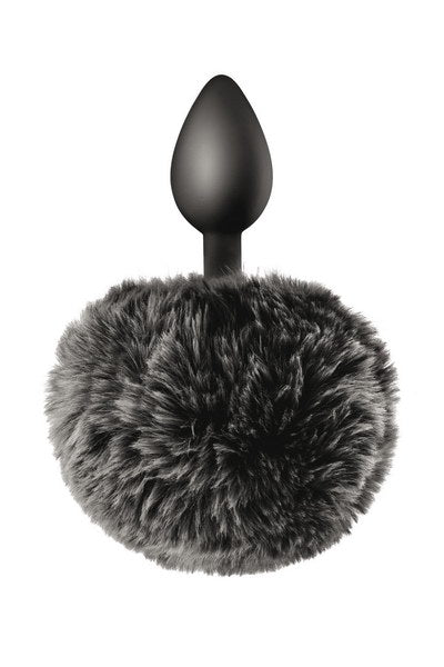 Sweet Caress - Plug anale con Pon Pon - Nero