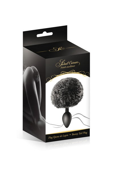 Sweet Caress - Plug anale con Pon Pon - Nero