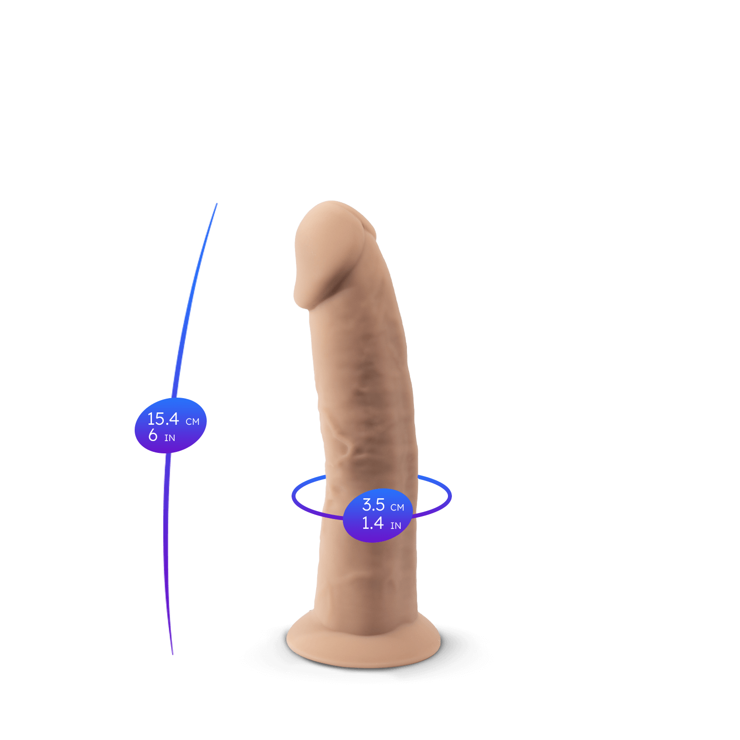 Silexd - Dildo Premium in Silicone Mod.2 6'' - Color Carne