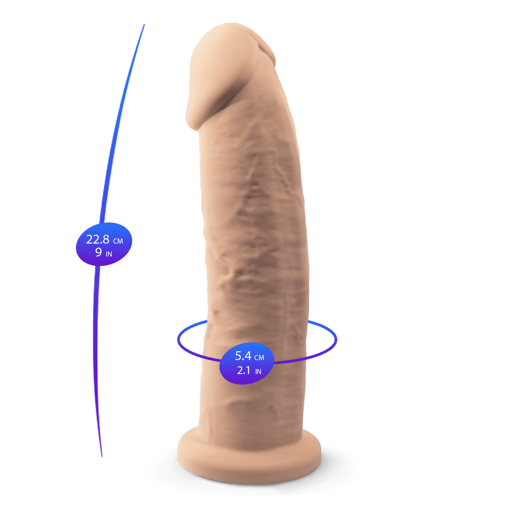 Silexd - Dildo Premium Silicone Mod.2 22,8 cm - Color Carne