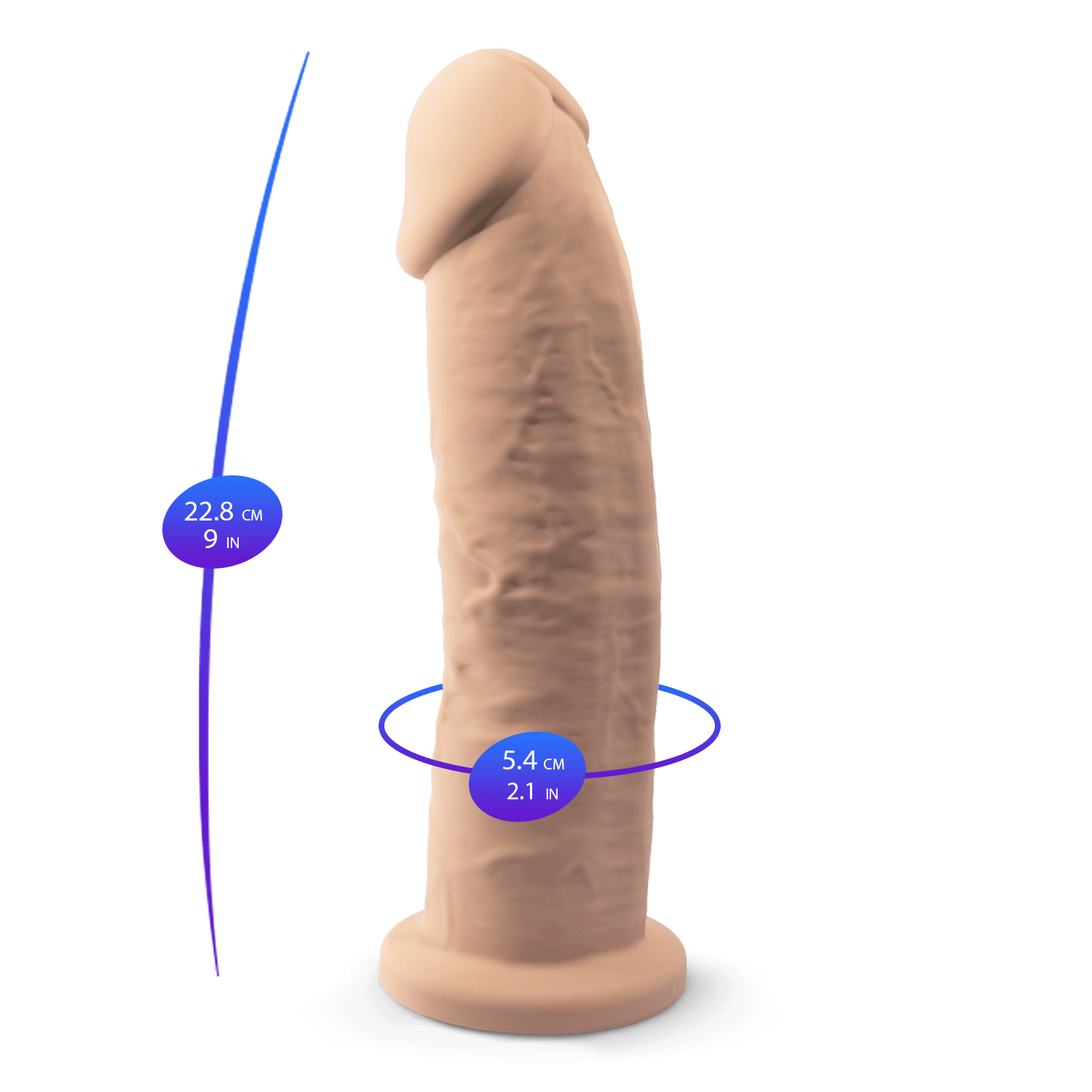 Silexd - Dildo Premium Silicone Mod.2 22,8 cm - Color Carne