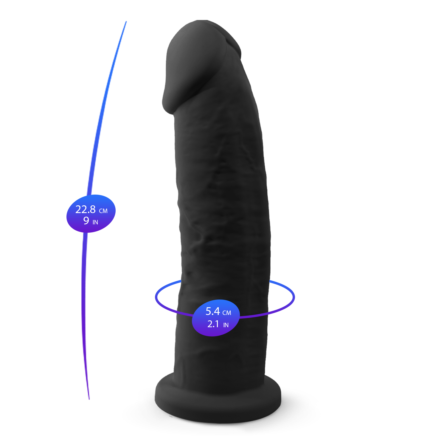 Silexd - Dildo in Silicone Premium Mod.2 23 cm - Nero