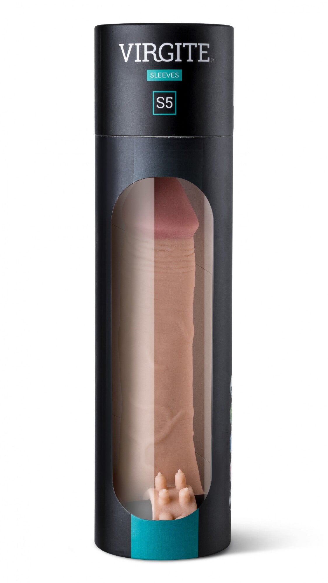 Guaina per pene realistica S5 colore carne 19 cm con vibrazione