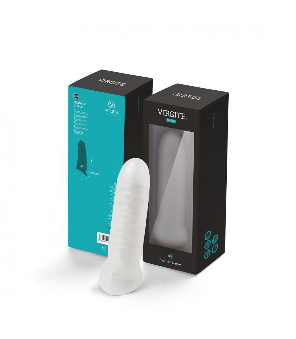 Realistic Penis Sleeve S10 Transparent 17.80 cm