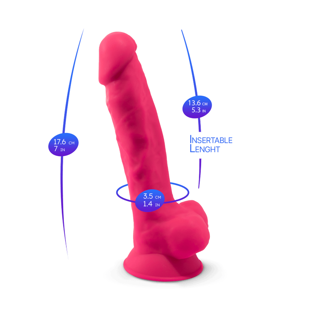 Silexd - Dildo in Silicone Premium Mod.1 7'' - Rosa