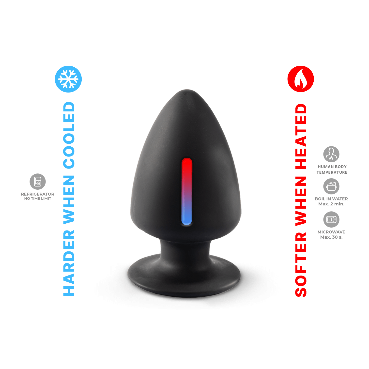Silexd - Plug in Silicone Premium Taglia L - Nero