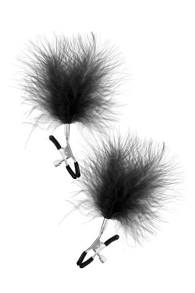 Sweet Caress - Adjustable Nipple Clamp with Black Feather