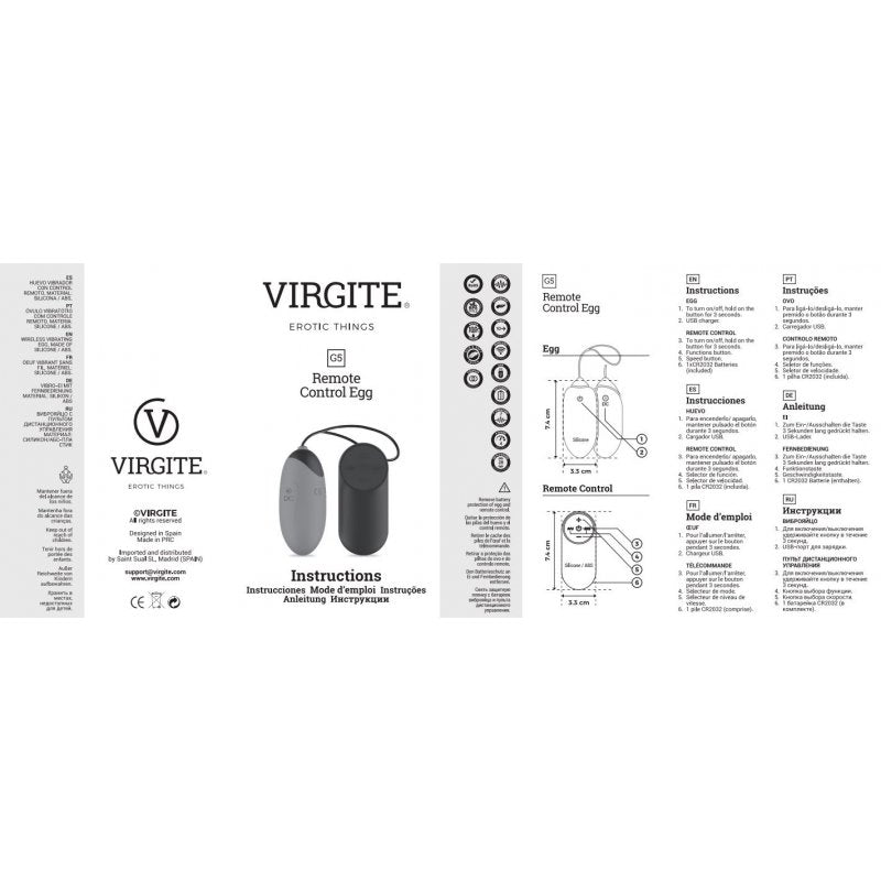 Rechargeable G5 Egg Vibrator Black