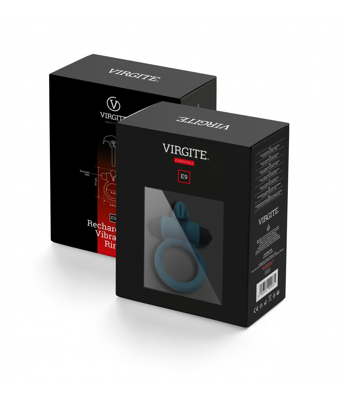 E9 RECHARGEABLE VIBRATING RING BLUE