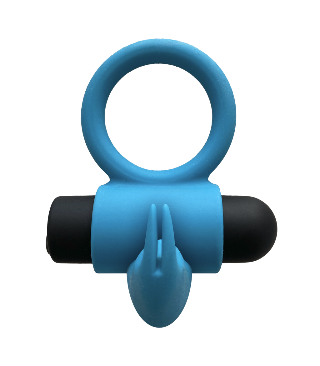E9 RECHARGEABLE VIBRATING RING BLUE