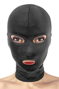 Fetish Temptation - Hood with Mouth and Eye Opening - Black