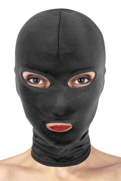 Fetish Temptation - Hood with Mouth and Eye Opening - Black
