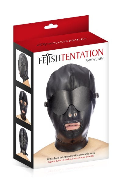 Fetish Tentation - Masque avec Sangle et Bandeau Amovible - Noir