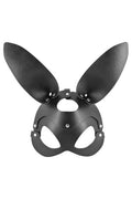 Fetish Tentation - Adjustable Faux Leather Rabbit Mask - Black
