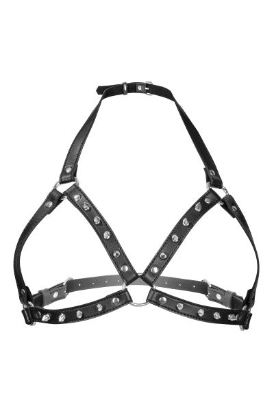 Fetish Temptation - Women's Studded Harness - Black