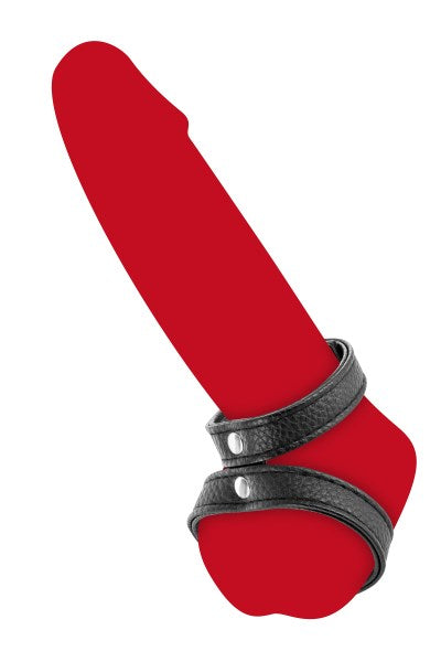 Fetish Tentation - Double Adjustable Cock Ring - Black