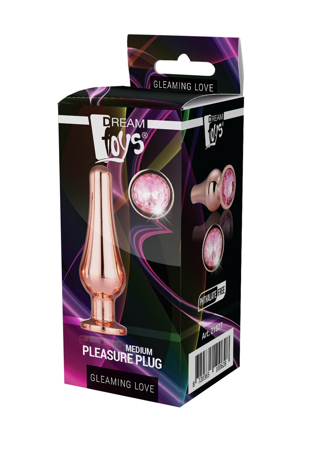 Plug anale GLEAMING LOVE ORO ROSA M