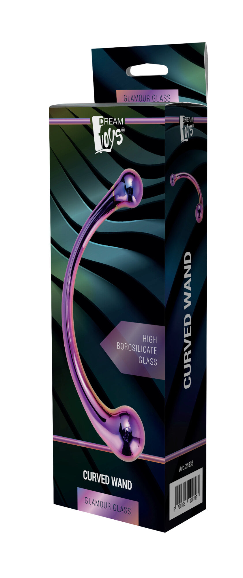 GLAMOROUS CURVED GLASS WAND