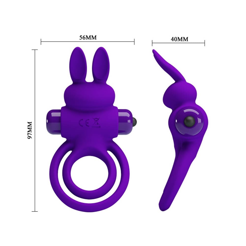 Anello vibrante per pene Pretty Love 3 Viola