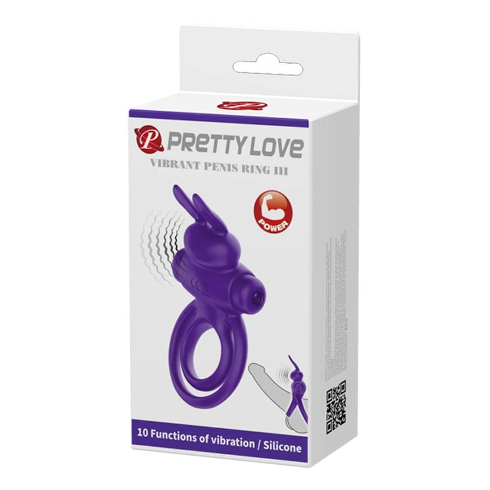 Anello vibrante per pene Pretty Love 3 Viola