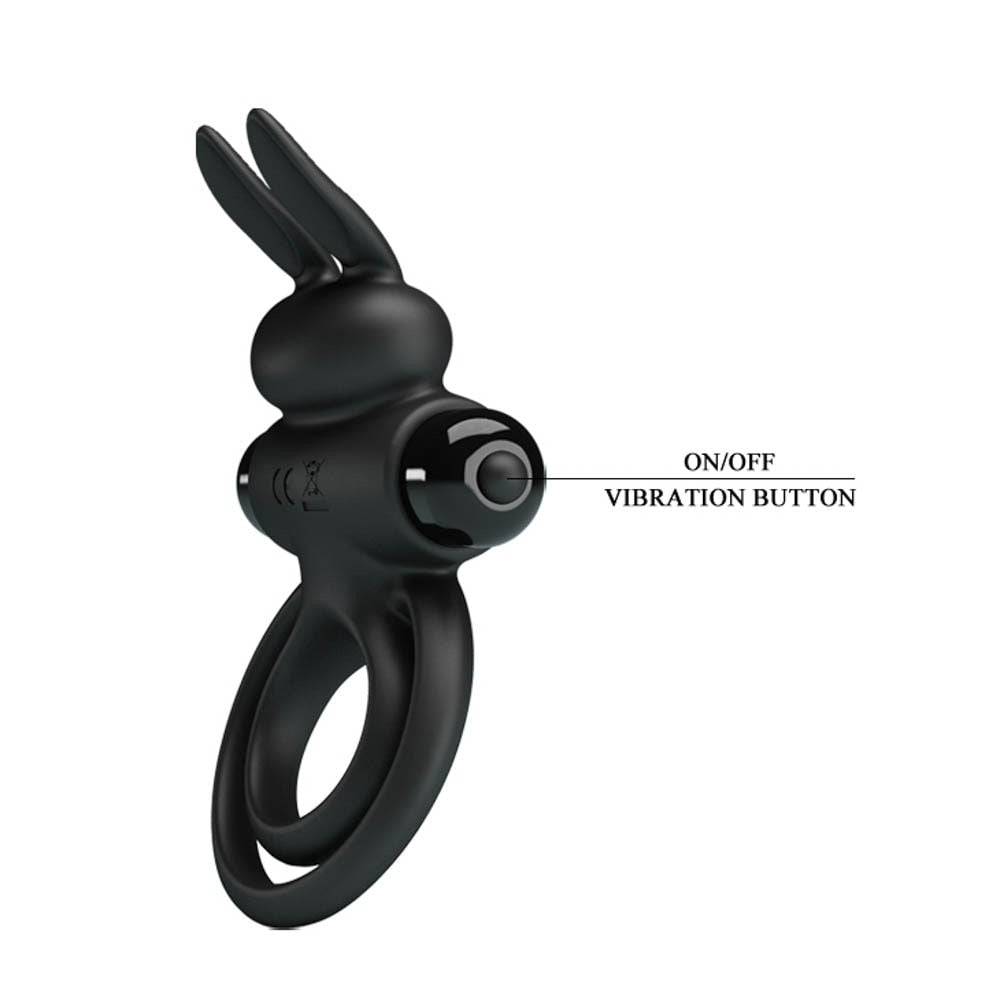 Anello vibrante per pene Pretty Love 3 Nero